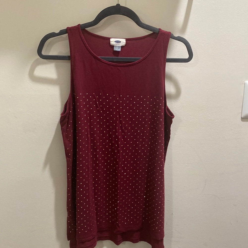 Old Navy dark red sleeveless tunic top